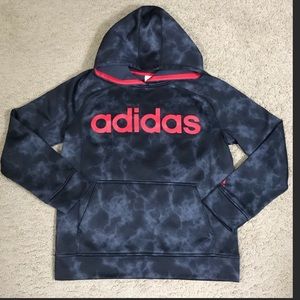 Adidas Kids Black Tie Dye Hoodie Pullover Jacket